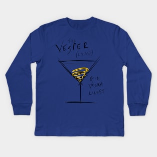 The Vesper Martini James Bond Kids Long Sleeve T-Shirt